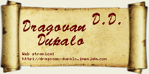 Dragovan Dupalo vizit kartica